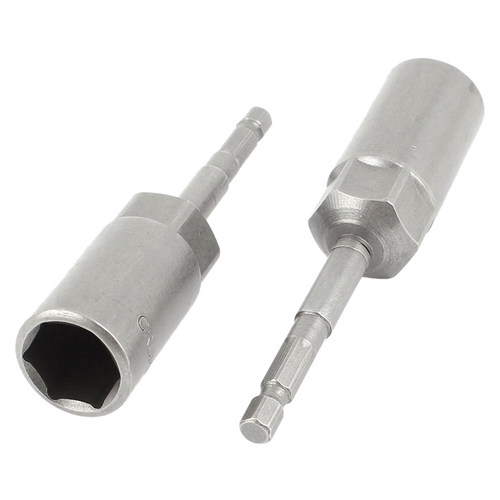 2x Gray 17mm Hex Nut Hexagon Socket Driver Drill Bit Adapter