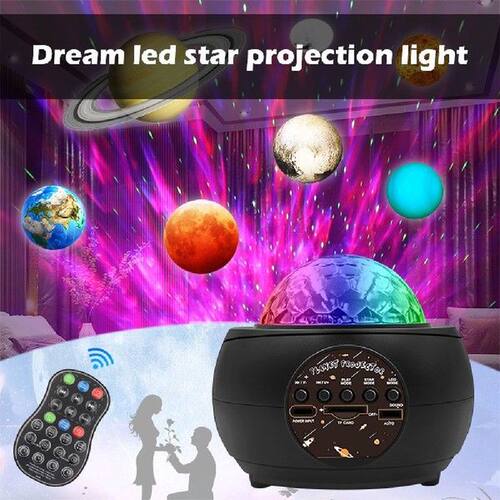 LED Star Galaxy Projector Starry Sky Music Night Light