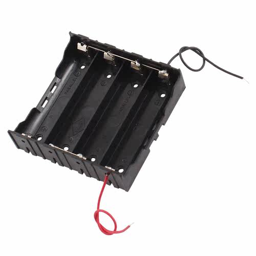 Rectangle In Parallel 2-Wired 4 x 3.7V 18650 Battery Holder