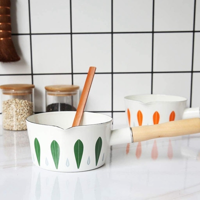 Hot Enamel Small Milk Pot Baby Food Cooking Pot Frying Pan