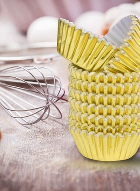 Hot 500 Pcs Gold Mini Metallic Foil Cupcake Liners Baking