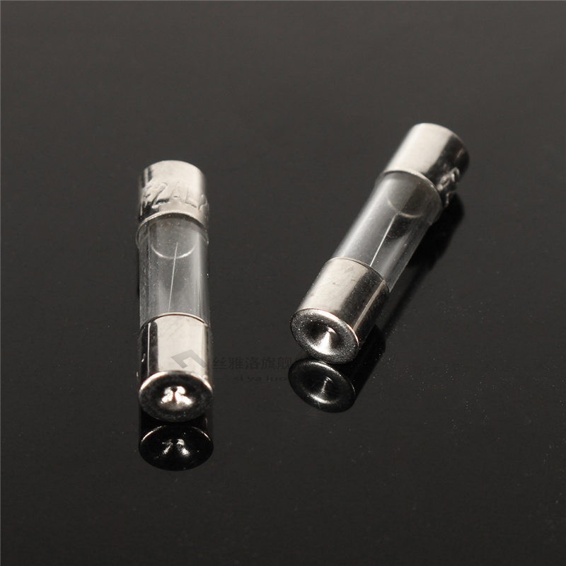 100 Pcs/set 2 Amp 250V Glass Tube Fues Slow Blow 20mm X 5mm