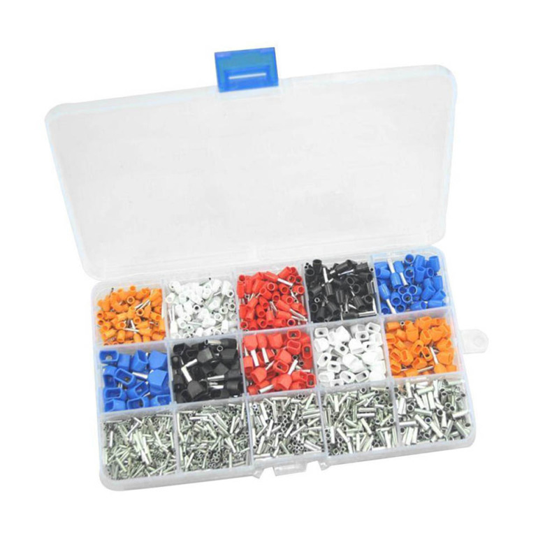 2340 Pcs Mixed 15 Models Dual Bootlace Ferrule Kit Electrica