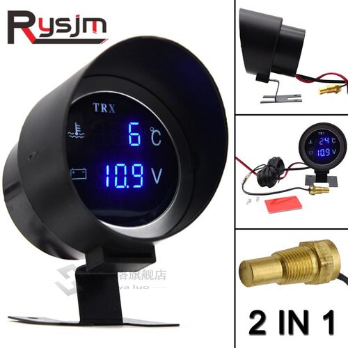 Round LCD Digital Car Truck Water Temp Gauge temperature sen