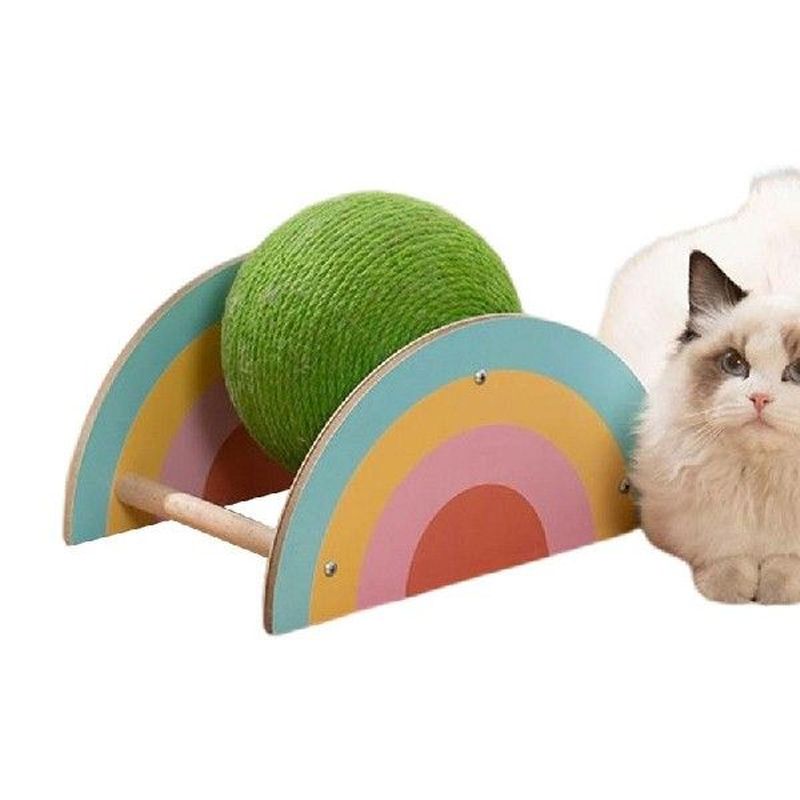 Cat Scratcher Toy with Sisal Ball | Natural Sisal Cat