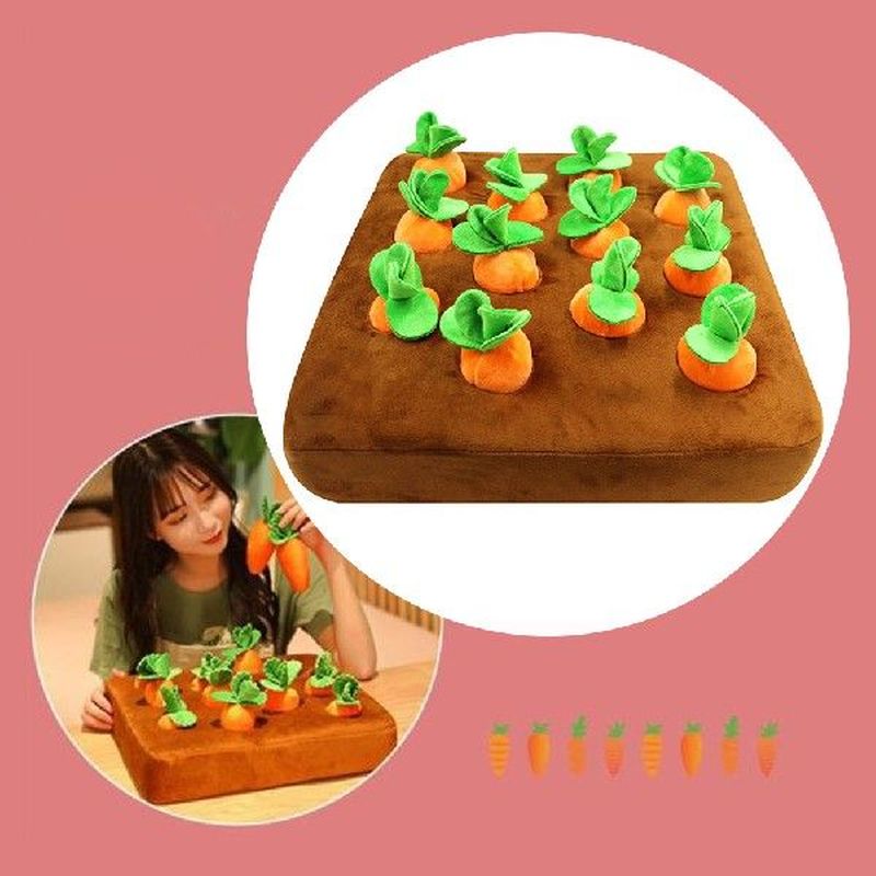 Pulling Up Carrots Plush Toy Pet Dog Chew Toys Stuffed