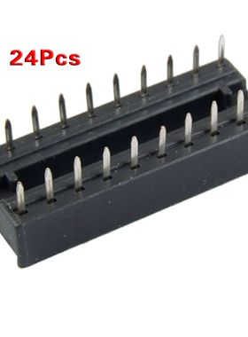 24 Pcs 20 Pin Solder Type 2.54mm Pitch DIP IC Sockets Adapto