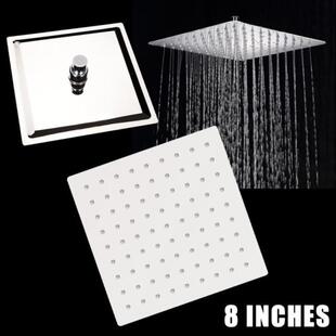 Inch Show Accessories Rain Bathroom Square Stainless Steel