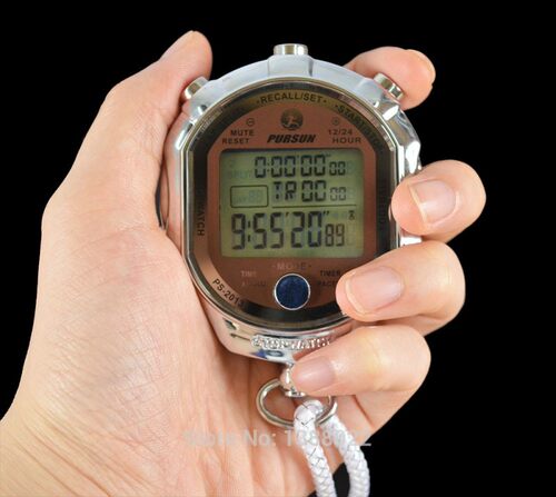 Sports Stopwatch  Timer Counter Second 1/1000 Chronograph Di