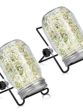Hot Sale 2 Sets 1000Ml Glass Sprouter Jar,Sprouting Jar Kit