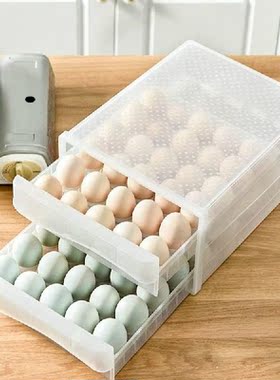 60 Grids Egg Storage Storage Box Double-layer Transparent