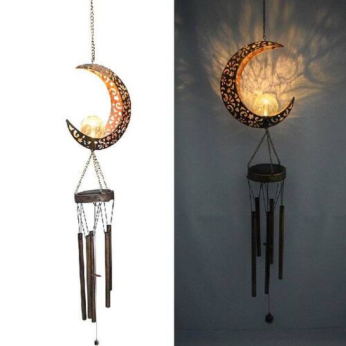 Camping Hanging LED Light Outdoor Solar Wind Chimes