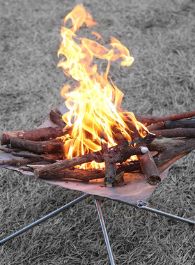 Garden BBQ Bonfire Stand Outdoor Picnic Firewood Stand