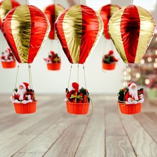 Christmas Santa Claus Hot Air Balloon Decor Christmas
