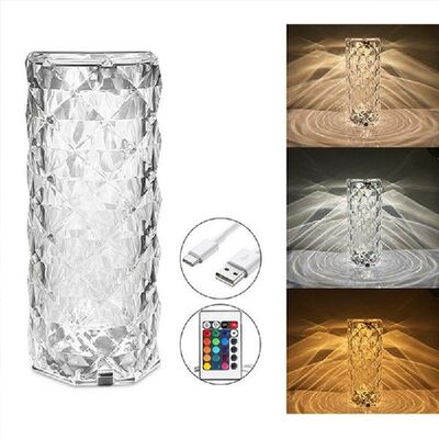 Nordic Diamond Crystal Table Lamp Three-tone Light LED