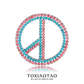 同款 PMO权志龙GD反战符号胸针设计感小众双色镶钻别针气质配饰品