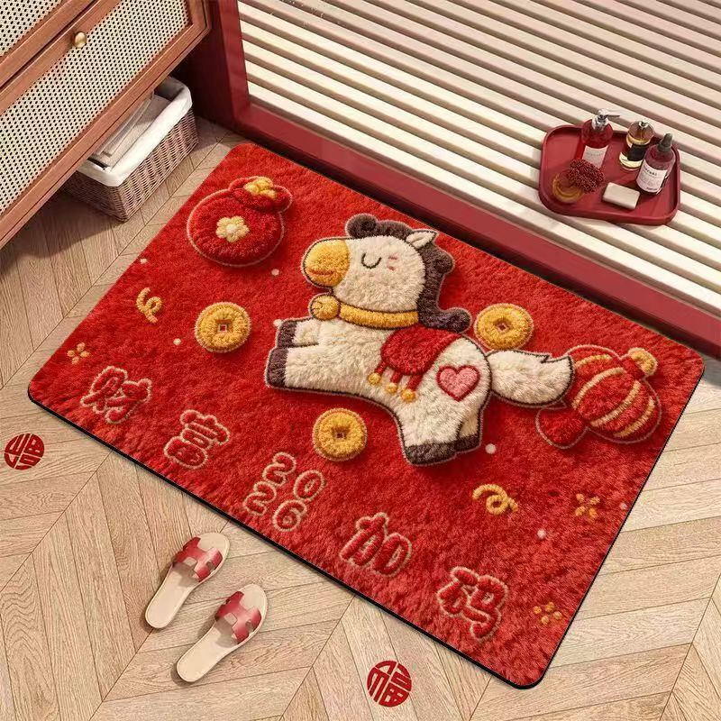 2026新年红门垫入户门地垫
