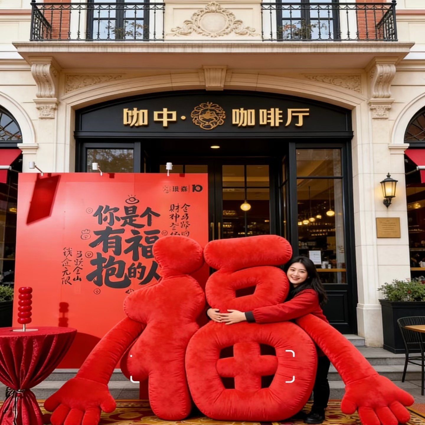 2026马年有福抱毛绒气模创意装扮酒店春节氛围感场景布置商场橱窗,节庆用品/礼品,充气气模,淘宝优惠券,粉丝福利购,淘宝优惠卷