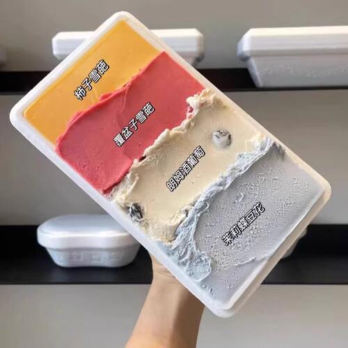 升级加厚冰淇淋保温盒食品级包材外卖打包泡沫盒gelato意式冰激凌