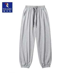 子卫裤 篮球休闲长裤 女 垂感运动男士 啄木鸟秋冬加绒宽松直筒束脚裤