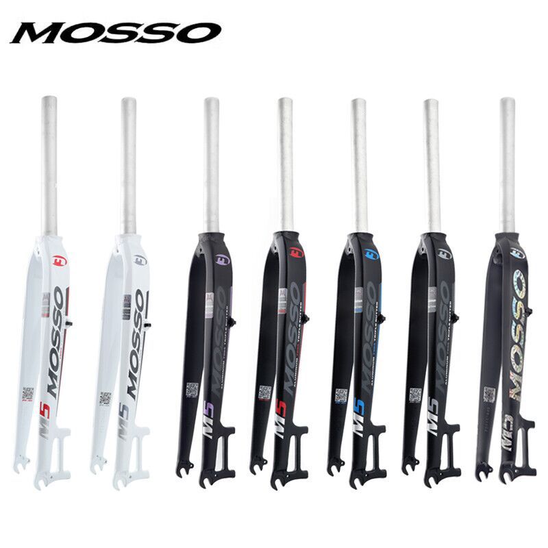 新款MOSSO 超轻硬叉MD3 M3 M5 26 27.5 29寸纯碟V刹山地车前叉A柱