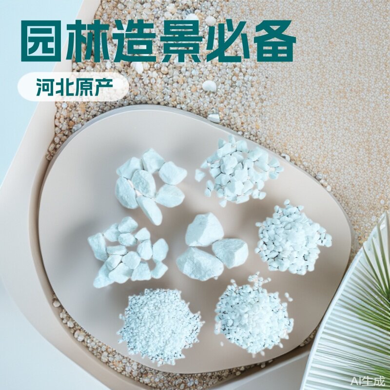 白石子 白色鹅卵石园林铺路造景石 碎石子鹅卵石各种型号