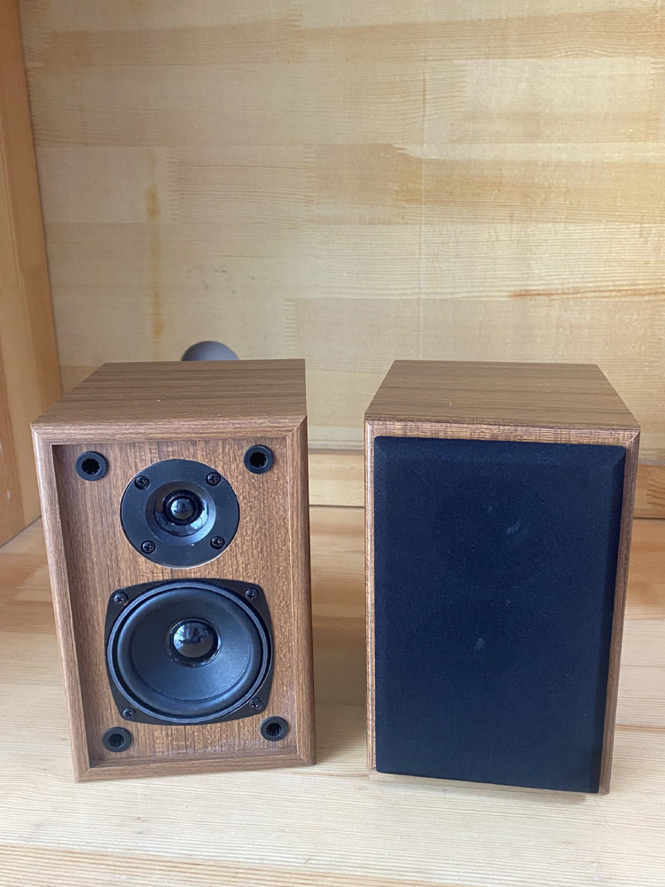 3寸双喇叭木质二分频无源音箱低音炮卫星音箱5.1环绕桌面书架对箱