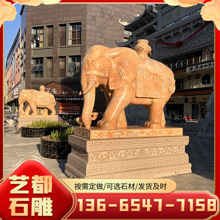 大型石雕狮子麒麟貔貅摆件