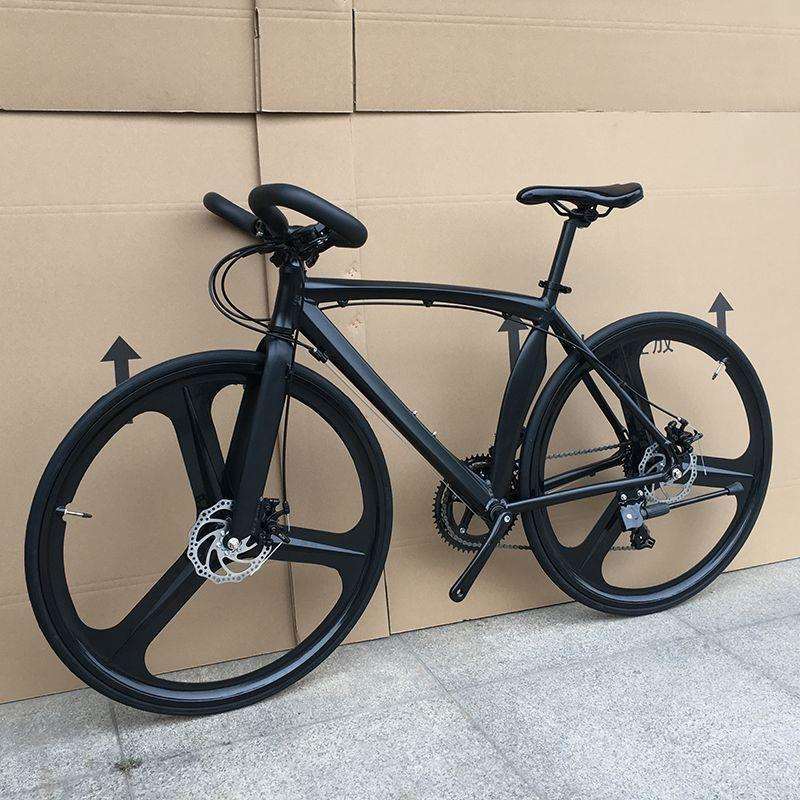 公路车自行车赛车铝合金24/27/30速双碟刹弯把变速自行车学生单车