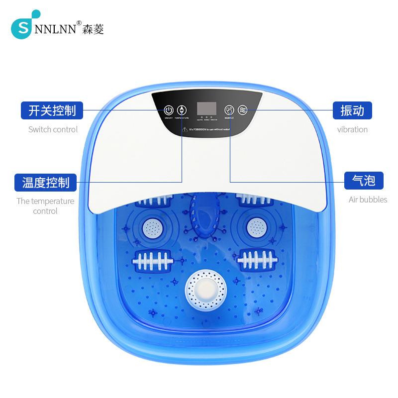 足浴盆泡脚桶家用电动加热按摩洗脚盆足底足部泡脚盆恒温