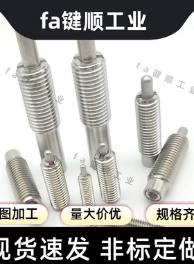 不锈钢定位柱 弹簧顶丝 PJLW PJHW  VCN515 M3~M16弹簧柱塞  现货