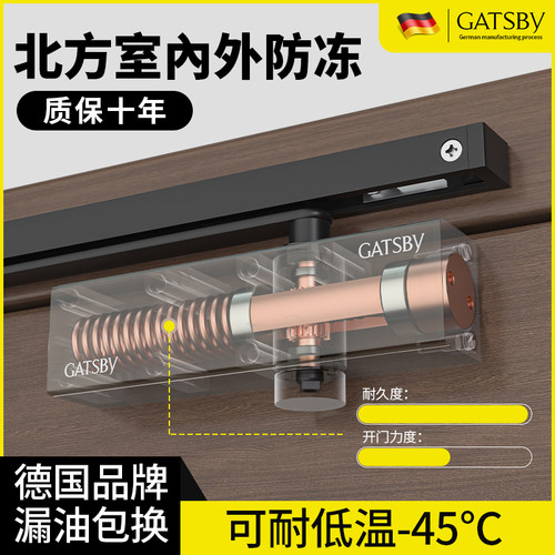 德国杰士派闭门器液压缓冲自动关门适用肯德基门导轨式滑槽闭合器
