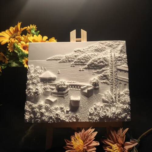立体浮雕画客厅装饰画 DIY上色背景墙浮雕挂画精致欧式风格装饰画