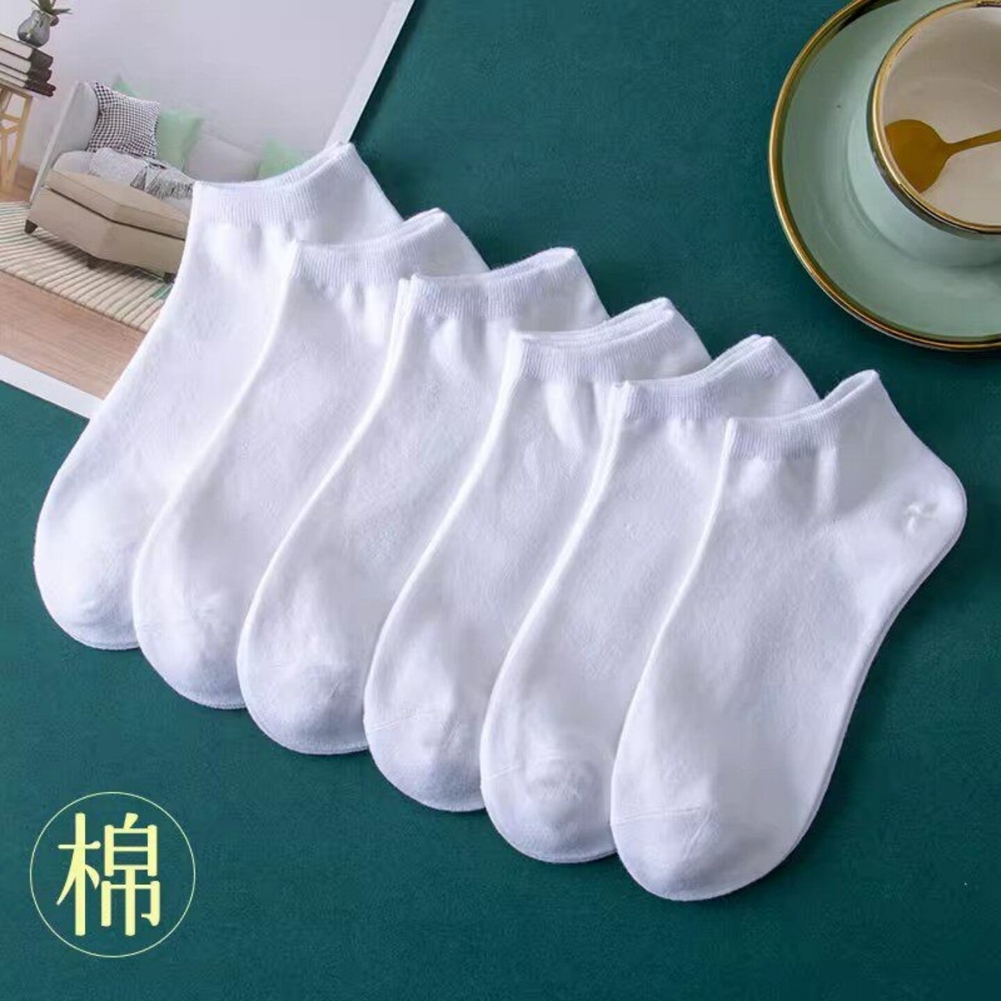 白色袜子棉袜女款春夏季薄款ins潮纯白夏天短筒日系棉袜浅口船袜