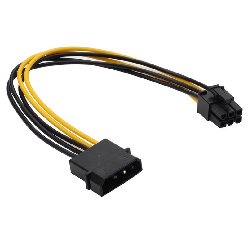 大4pin转6pin 显卡电源转接线 6P显卡供电线 4p转6p显卡供电线