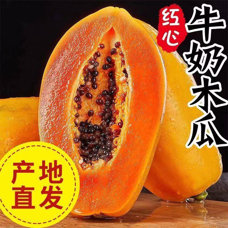 牛奶冰糖红心木瓜下奶5斤新鲜水果整箱青皮番个大产妇水果冰糖心