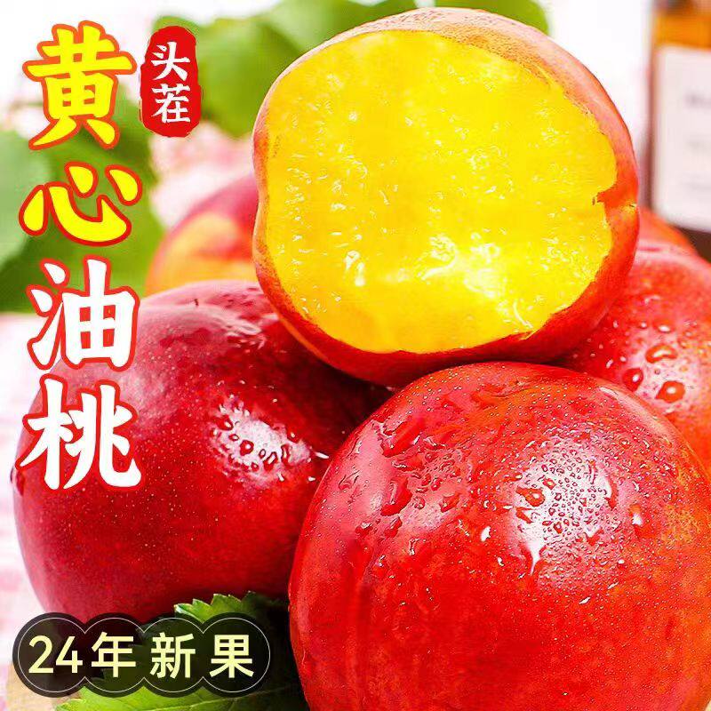 山西露天黄心黄肉红油桃大果脆甜爽口当季新鲜现摘水果多汁5斤特