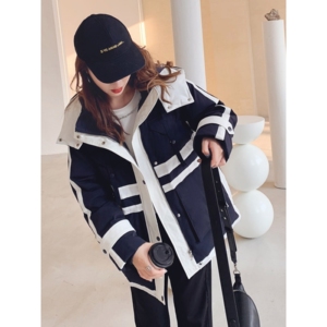 鸭鸭反季清仓特价羽绒服女中长款2024年新款爆款派克服加厚冬季外