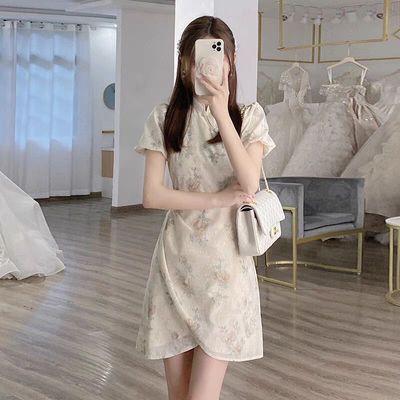 新中式国风改良版旗袍连衣裙女夏2025新款小个子年轻款少女汉服