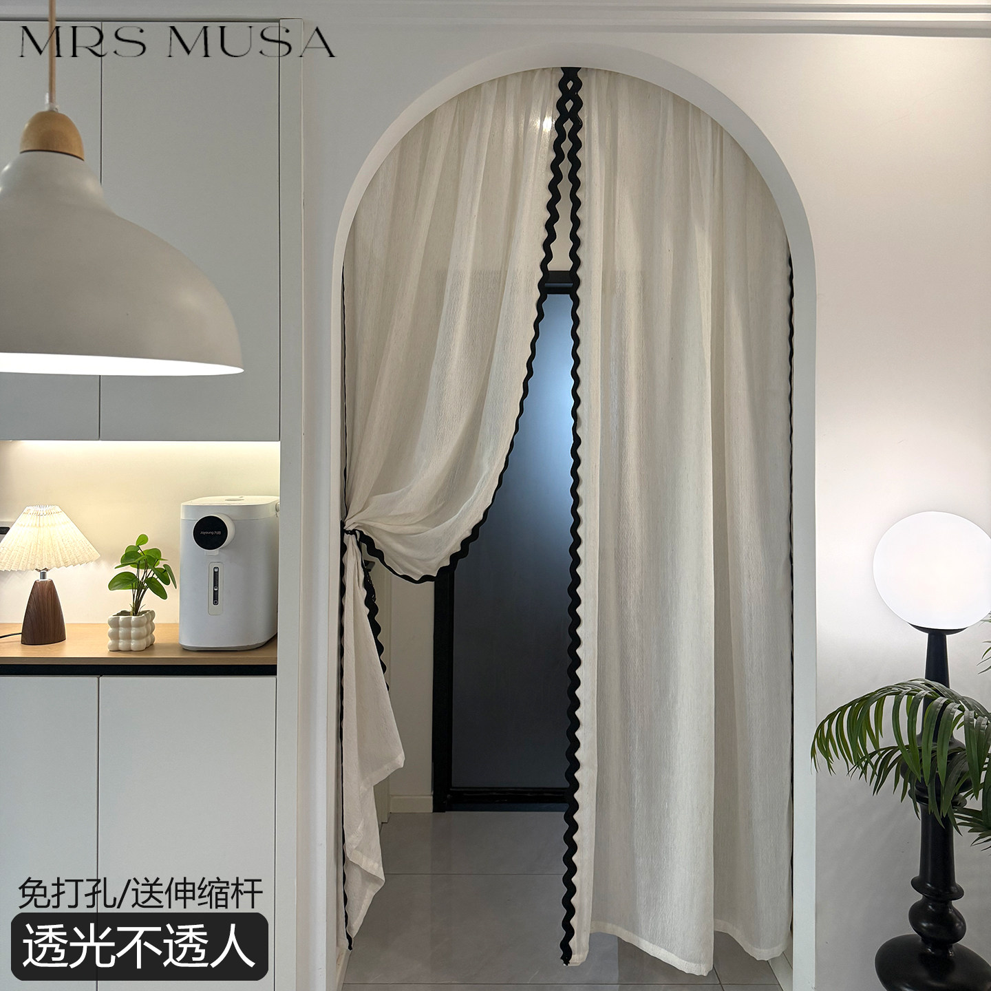 高档法式风棉麻门帘卧室透光不透人防隐私帘玄关隔断帘书房装饰帘,居家布艺,门帘,淘宝优惠券,粉丝福利购,淘宝优惠卷