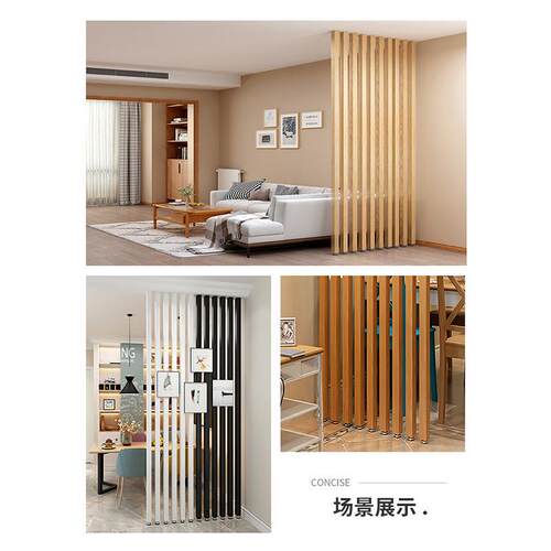 铝方通屏风隔断铝合金方管立柱木纹铝方管型材方通隔断墙栅栏