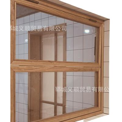 户外上下推拉木质窗户网红款折叠上翻实木窗商铺玻璃装饰木制窗