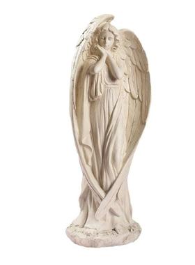 外贸乡村欧式复古树脂仿古托腮唯美天使庭院花园创意家居摆件装饰