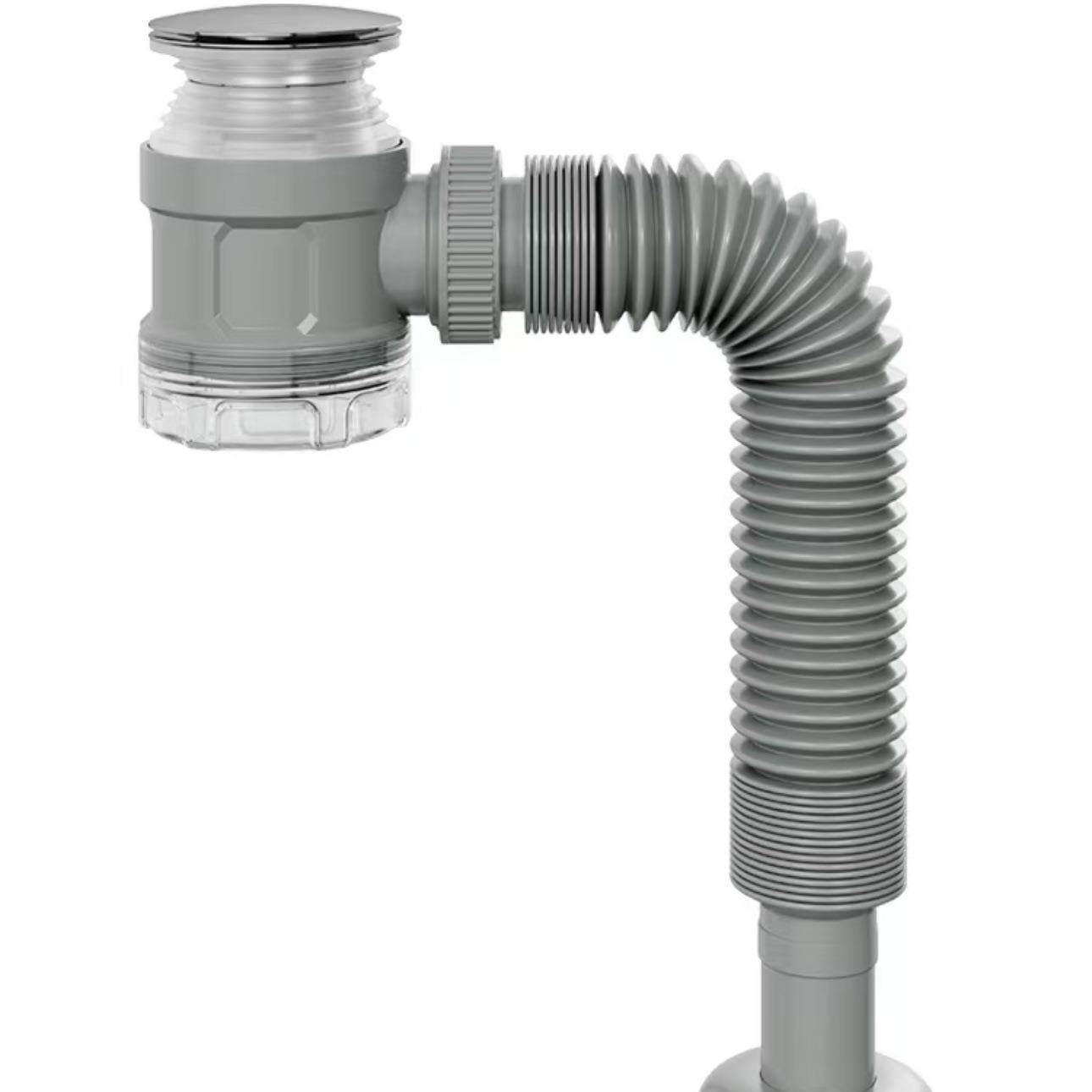 磨砂质感浴缸立柱盆一体柜台盆防臭弹跳拦截异物下水器下水管落水,家装主材,下水器,淘宝优惠券,粉丝福利购,淘宝优惠卷