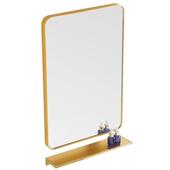 方形浴室镜超高清铝合金框可免打孔壁挂化妆镜