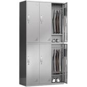 不锈钢更衣柜厂家带锁员工储物柜食品工厂车间存放柜浴池更衣柜子