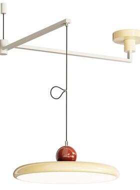 餐厅吊灯可伸缩新款奶油风现代简约护眼餐桌吧台摇臂灯412