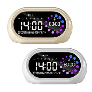新款智能闹钟可视化计时器大音量定时数显闹钟长续航迷你USB闹钟