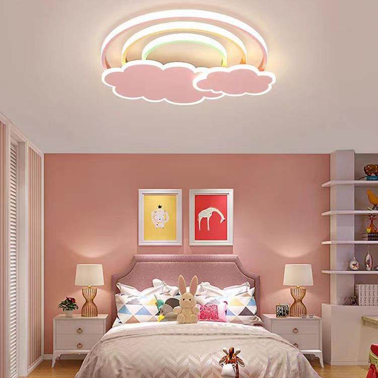 儿童卧室灯吸顶灯女孩云彩灯彩虹现代简约男孩LED护眼卡通灯具,家装灯饰光源,客厅吸顶灯,淘宝优惠券,粉丝福利购,淘宝优惠卷
