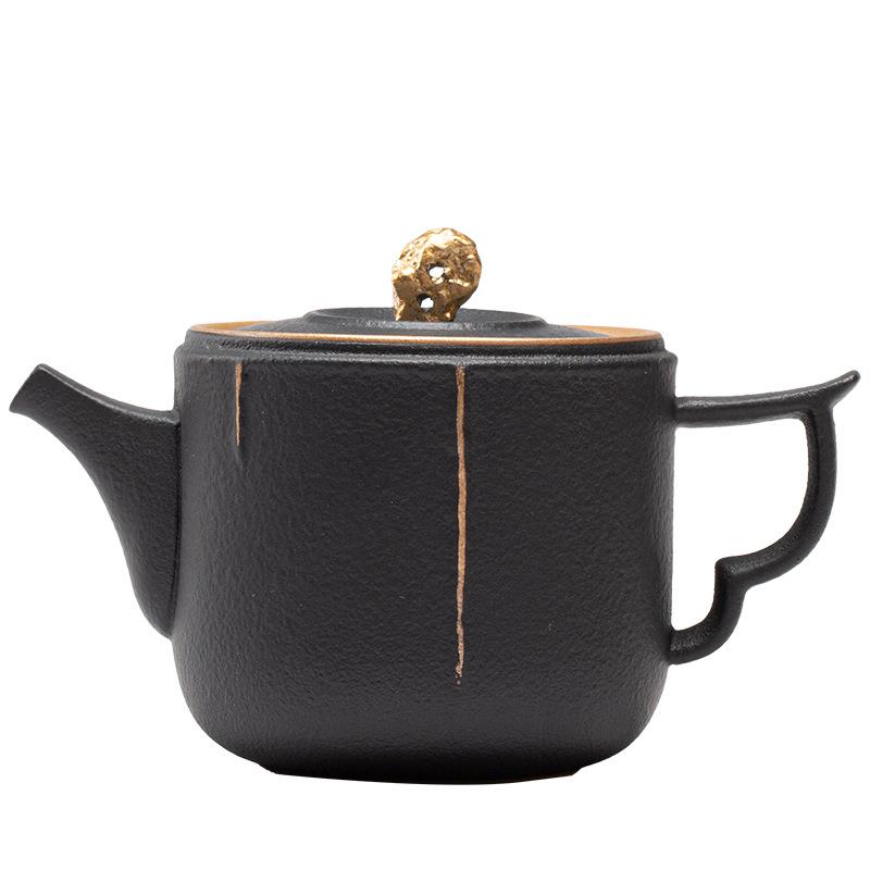 粗陶泡茶壶太湖石陶瓷单壶功夫茶具过滤茶壶单壶匠心手作